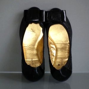 Kate Spade Felice Bow Black Patent Leather Worn 1X